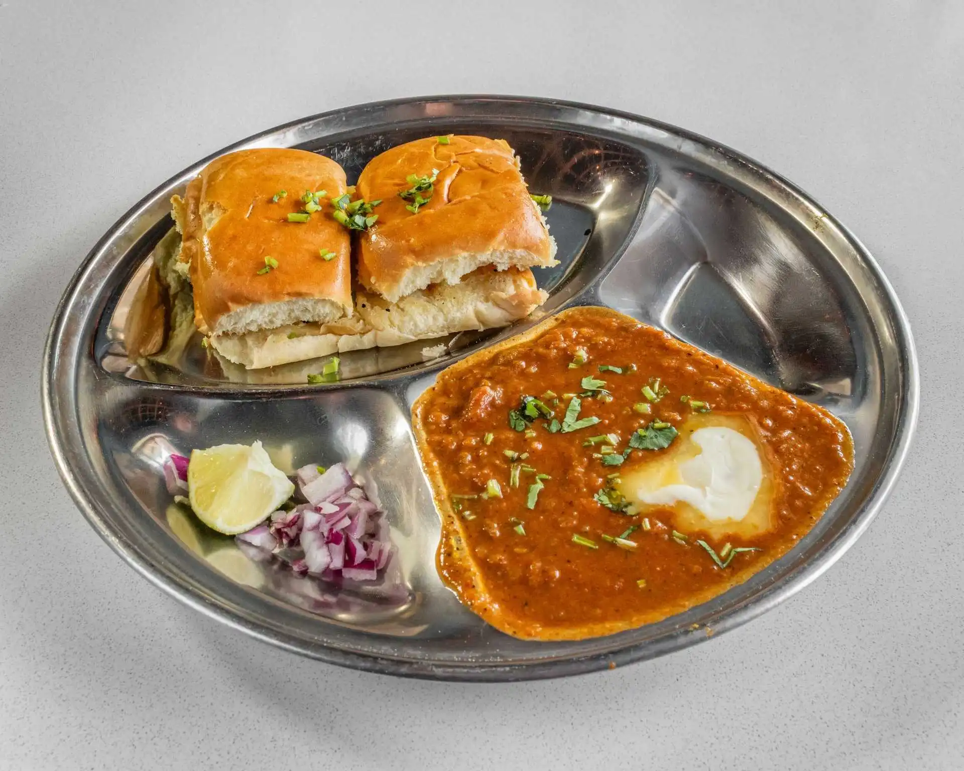 Pav Bhaji Indian street food at Tandoor House Winnipeg